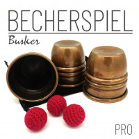 Becherspiel Busker PRO Messing / Gealtert | Zauberartikel Becherspiel Busker PRO Messing / Gealtert | Zauberartikel