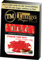 TUC Poker Chip Red (PK002R) plus 3 regular chips by Tango Magic | Zaubertrick TUC Poker Chip Red (PK002R) plus 3 regular chips by Tango Magic | Zaubertrick