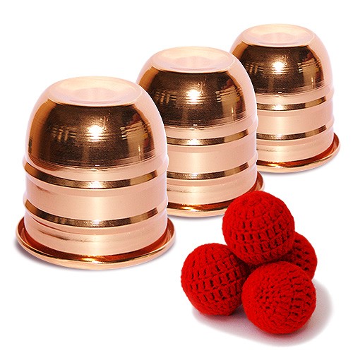 Cups and balls mini - Alluminium - Copper finish